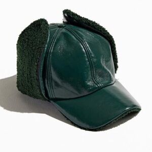 David Catalan shiny flap hat green new without tags one size